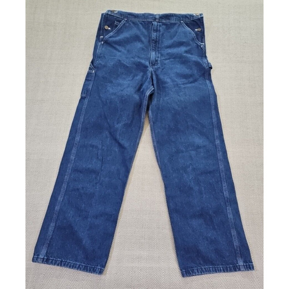 Carhartt Denim Dungarees Overalls Workwear Coveralls XL W 38 x L 32 Y2K Blue - Picture 10 of 14